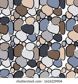 Vector seamless tile with stones. Natural and organic surface. Endless background texture