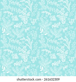 Vector Seamless Tileable Easter Background Pattern with Flowers