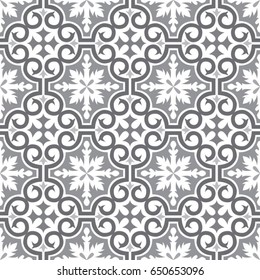 Vector seamless tiles background in grey. For wallpaper, backgrounds, decoration for your design, ceramic, page fill and more.