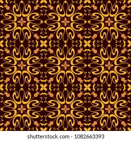 Vector seamless tiles background in portuguese style. For wallpaper, backgrounds, decoration for your design, ceramic, page fill and more.