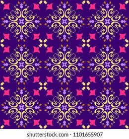 Vector seamless tiles background in portuguese style. For wallpaper, backgrounds, decoration for your design, ceramic, page fill and more.