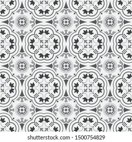 Vector seamless tiles background in portuguese, spanish, italian style. For wallpaper, backgrounds, decoration for your design, ceramic, page fill and more.