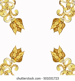 Vector seamless tiling pattern - gold ottoman ornament.