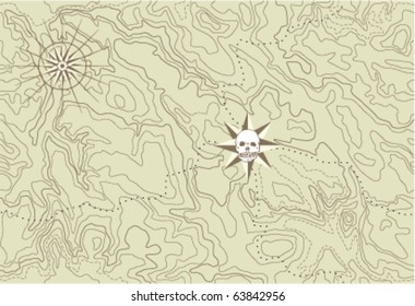 Vector Seamless Topography Background