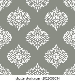 Vector seamless traditional Asian damask pattern