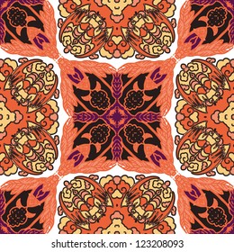 vector seamless traditional floral pattern wallpaper