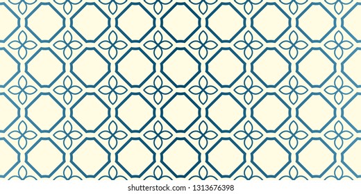 Vector Seamless Traditional Geometric Patterns In Pastel Colors. Endless Texture Can Be Used For Paper Or Scrapbooking. Blue oatmilk color.