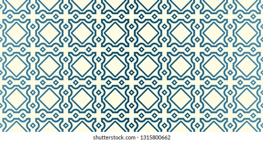 Vector Seamless Traditional Geometric Patterns In Pastel Colors. Endless Texture Can Be Used For Paper Or Scrapbooking. Blue oatmilk color.