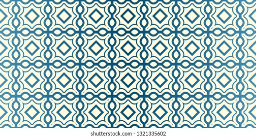 Vector Seamless Traditional Geometric Patterns In Pastel Colors. Endless Texture Can Be Used For Paper Or Scrapbooking. Blue oatmilk color.