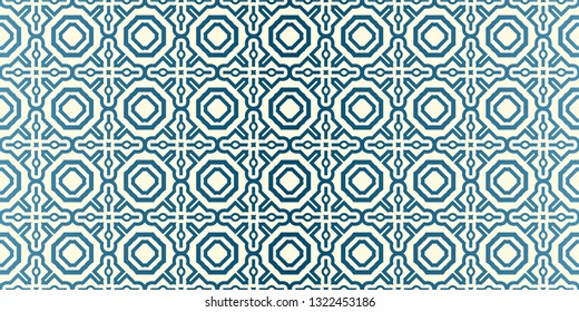 Vector Seamless Traditional Geometric Patterns In Pastel Colors. Endless Texture Can Be Used For Paper Or Scrapbooking. Blue oatmilk color.