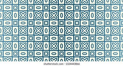 Vector Seamless Traditional Geometric Patterns In Pastel Colors. Endless Texture Can Be Used For Paper Or Scrapbooking. Blue oatmilk color.