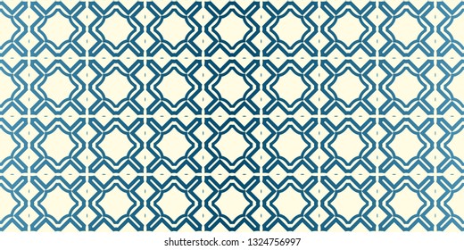 Vector Seamless Traditional Geometric Patterns In Pastel Colors. Endless Texture Can Be Used For Paper Or Scrapbooking. Blue oatmilk color.