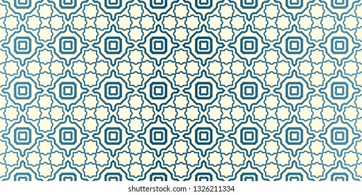 Vector Seamless Traditional Geometric Patterns In Pastel Colors. Endless Texture Can Be Used For Paper Or Scrapbooking. Blue oatmilk color.