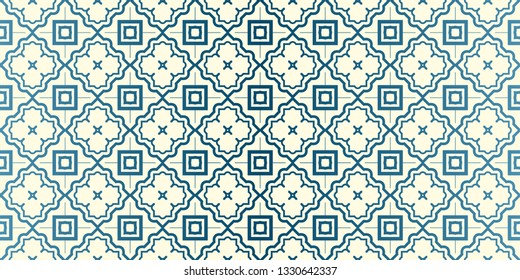 Vector Seamless Traditional Geometric Patterns In Pastel Colors. Endless Texture Can Be Used For Paper Or Scrapbooking. Blue oatmilk color.