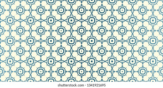 Vector Seamless Traditional Geometric Patterns In Pastel Colors. Endless Texture Can Be Used For Paper Or Scrapbooking. Blue oatmilk color.