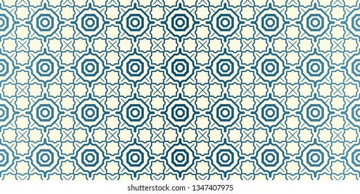 Vector Seamless Traditional Geometric Patterns In Pastel Colors. Endless Texture Can Be Used For Paper Or Scrapbooking. Blue oatmilk color.