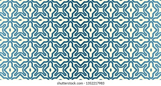 Vector Seamless Traditional Geometric Patterns In Pastel Colors. Endless Texture Can Be Used For Paper Or Scrapbooking. Blue oatmilk color.