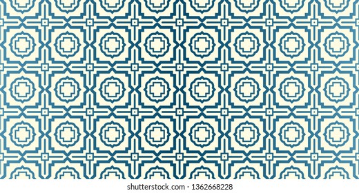 Vector Seamless Traditional Geometric Patterns In Pastel Colors. Endless Texture Can Be Used For Paper Or Scrapbooking. Blue oatmilk color.