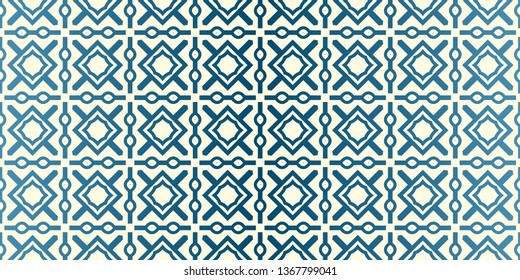 Vector Seamless Traditional Geometric Patterns In Pastel Colors. Endless Texture Can Be Used For Paper Or Scrapbooking. Blue oatmilk color.