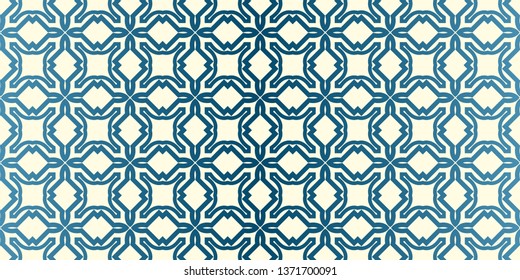 Vector Seamless Traditional Geometric Patterns In Pastel Colors. Endless Texture Can Be Used For Paper Or Scrapbooking. Blue oatmilk color.