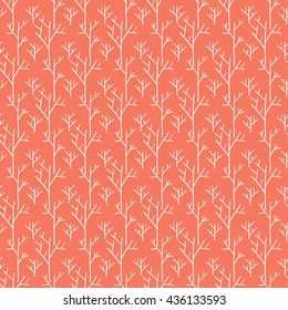 Vector seamless tree branch pattern