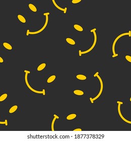 Vector seamless trendy funny pattern. Hippie indi happy texture.
