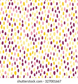 Vector seamless trendy modern brush spot pattern. Colorful messy ink illustration.  Hand drawn artistic pattern. Great for web, print, home decor, textile, wrapping paper, wallpaper, invitation card