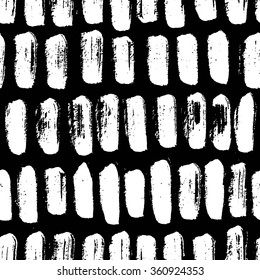 Vector seamless trendy modern brush strokes pattern. Monochrome messy ink illustration.  Hand drawn artistic pattern. Great for web, print, wrapping paper, wallpaper, invitation card