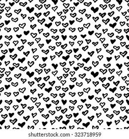 Vector seamless trendy modern dry brush spot pattern Monochrome messy ink illustration.Hand drawn artistic pattern. Great for web print, home decor, textile, wrapping paper, wallpaper, invitation card