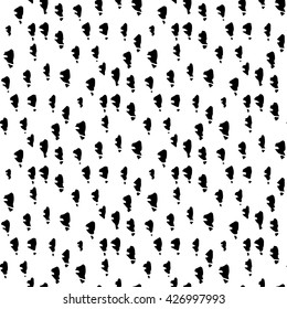 Vector seamless trendy modern dry brush spot pattern. 