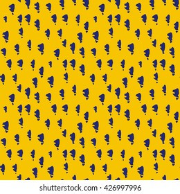 Vector seamless trendy modern dry brush spot pattern. 