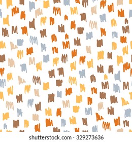 Vector seamless trendy modern scribble pattern. Colorful messy ink illustration. Hand drawn artistic pattern. Great for web, print,textile, wrapping paper, wallpaper, invitation card
