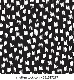Vector seamless trendy modern scribble pattern. Monochrome messy ink illustration. Hand drawn artistic pattern. Great for web, print,textile, wrapping paper, wallpaper, invitation card