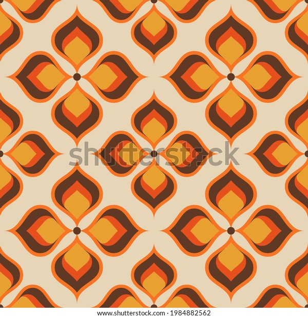 Vector Seamless Trendy Texture Retro 70s Stock Vector (Royalty Free ...