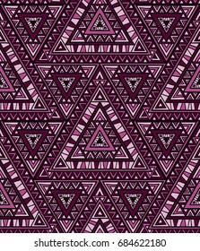 Vector Seamless Triangle Ethnic Pattern