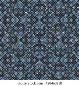 Vector seamless triangle pattern. Abstract geometric background
