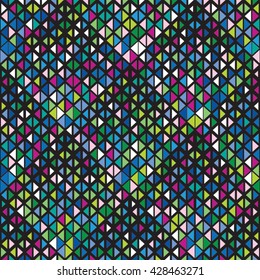 Vector seamless triangle pattern. Abstract geometric background