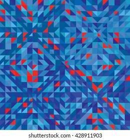 Vector seamless triangle pattern. Abstract geometric background