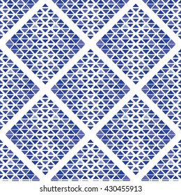 Vector seamless triangle pattern. Abstract geometric background