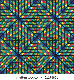 Vector seamless triangle pattern. Abstract geometric background