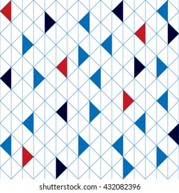 Vector seamless triangle pattern. Abstract geometric background