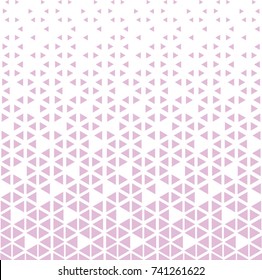 Vector seamless triangle pattern. Abstract pink geometric background