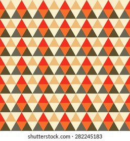 Vector Seamless triangle Pattern. Colorful triangles. Zigzag pattern. Geometric background. Ethnic background. Textile, paper or ceramic backdrop. Abstract background. Vector regular Texture.