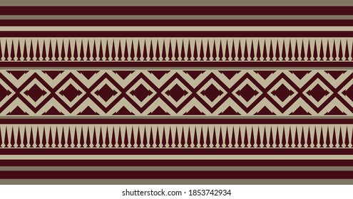 Vector seamless tribal border design