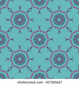 Vector seamless tribal Navajo pattern. Aztec grunge abstract geometric art print. Ethnic hipster backdrop.