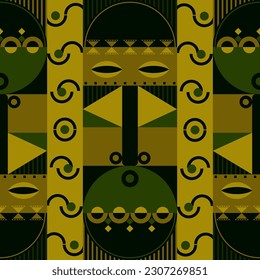 Patrón tribal sin fisuras vectorial. Diseño de patrones étnicos.