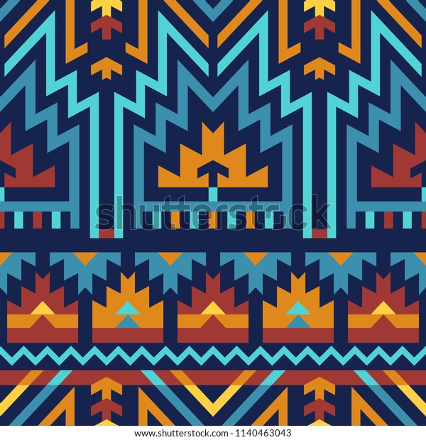 Vector Seamless Tribal Pattern Ethnic Ornament Stock Vector (Royalty ...
