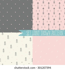 Vector Seamless Tribal Pattern. Geometrical Ethnic Print Ornament, Aztec stile isolated on white background. Vector