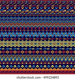 Vector seamless tribal style pattern
