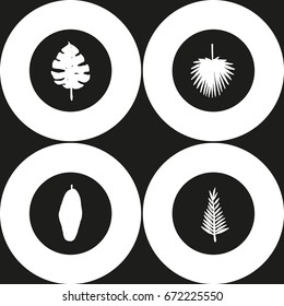 Vector seamless tropical leaves pattern